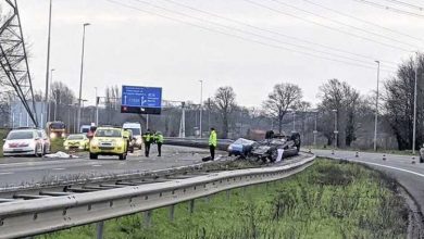 صورة حادث سير يغلق الطريق بين المانيا وهولندا
