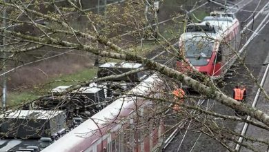 صورة السكك الحديدية الألمانية تعوض المسافرين عن توقفها خلال العاصفة