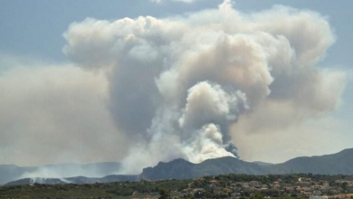 صورة اليونان .. اندلاع حريق غابات ضخم جنوب البلاد