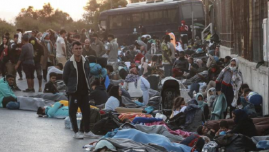 صورة حريق “موريا”.. اليونان: آلاف اللاجئين باتوا بدون مأوى