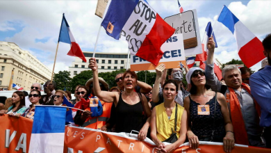 صورة احتجاجات واسعة في 150 مدينة فرنسية ضد الشهادة الصحية