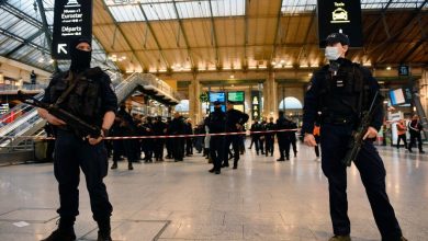 صورة مسلح يطعن عدة أشخاص في محطة قطارات بباريس