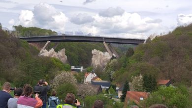 صورة بوزن 17 ألف طن.. تفجير جسر متهالك غرب ألمانيا