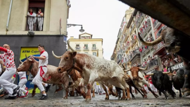 صورة انطلاق مهرجان الركض مع الثيران في إسبانيا