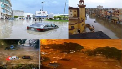 صورة إعصار دانيال يضرب ليبيا.. والقتلى بالآلاف
