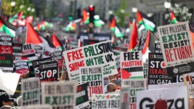 صورة اعتقال 11 شخصا في بريطانيا وألمانيا خلال مظاهرات مؤيدة لفلسطين
