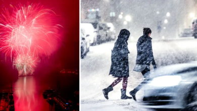 صورة انخفاض كبير بالحرارة وتشكل الجليد ليلة رأس السنة في السويد