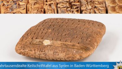 صورة ضبط مجموعة من الرُقم المسمارية الأثرية السورية بألمانيا