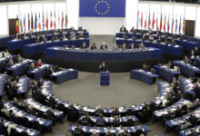 صورة البرلمان الأوروبي بصدد التصويت على قانون يشدد إجراءات الهجرة واللجوء