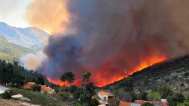 صورة اندلاع حريق غابات ضخم شرق إسبانيا