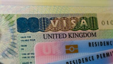 صورة انخفاض كبير في نسب منح المهاجرين تأشيرة دخول بريطانيا